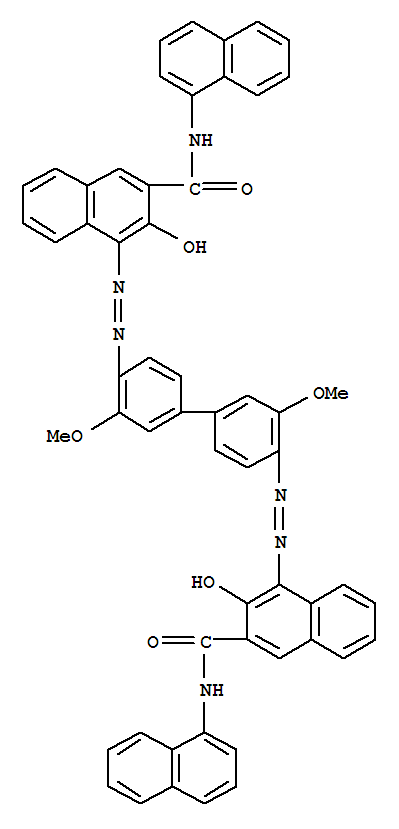 2-Naphthalenecarboxamide,4,4'-[(3,3'-dimethoxy[1,1'-biphenyl]-4,4'-diyl)bis(azo)]bis[3-hydroxy-N-1-naphthalenyl-(9CI)