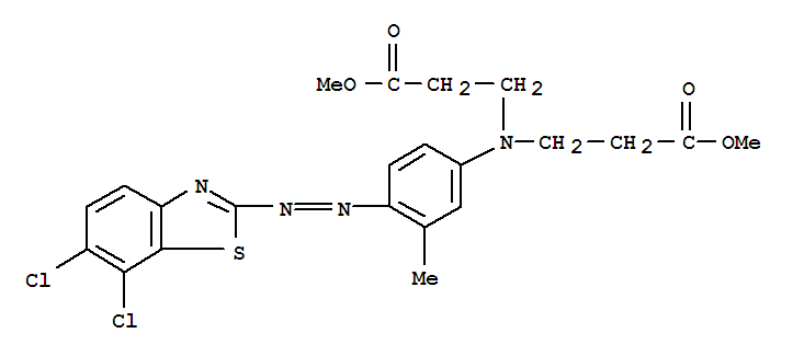 b-Alanine,N-[4-[2-(6,7-dichloro-2-benzothiazolyl)diazenyl]-3-methylphenyl]-N-(3-methoxy-3-oxopropyl)-,methyl ester