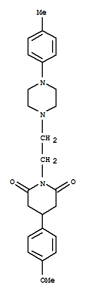 2,6-PIPERIDINEDIONE,4-(4-METHOXYPHENYL)-1-(2-(4-(4-METHYLPHENYL)-(PIPERAZIN-1-YL))ETHYL)-