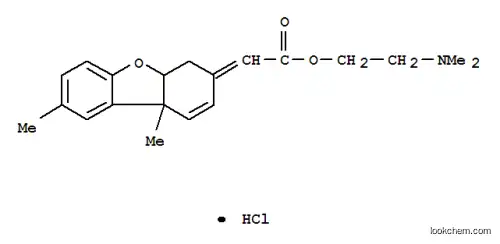 Molecular Structure of 79525-37-4 (2-(dimethylamino)ethyl (2E)-(8,9b-dimethyl-4a,9b-dihydrodibenzo[b,d]furan-3(4H)-ylidene)ethanoate hydrochloride)