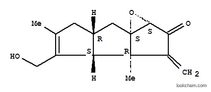 Molecular Structure of 80677-95-8 (Cyclopenta[4,5]pentaleno[1,6a-b]oxiren-2(1aH)-one,3,3a,3b,6,6a,7-hexahydro-4-(hydroxymethyl)-3a,5-dimethyl-3-methylene-,(1aS,3aR,3bS,6aR,7aS)-)
