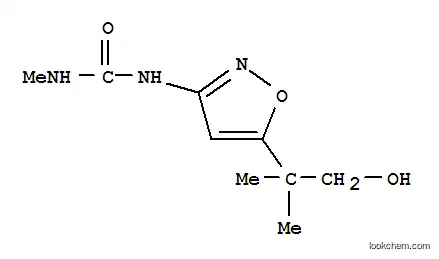 Molecular Structure of 81202-19-9 (1-[5-(1-hydroxy-2-methylpropan-2-yl)-1,2-oxazol-3-yl]-3-methylurea)