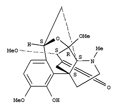 81525-51-1,Hasubanan-6-one,8,10-epoxy-4-hydroxy-3,7,8-trimethoxy-17-methyl-, (7b,8b,10b)- (9CI),4H,6H-3a,6-Methano-4,10b-propano-1H-[2]benzoxepino[4,5-b]pyrrole,hasubanan-6-one deriv.; Longanone