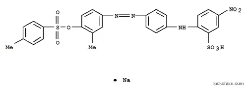 Molecular Structure of 83006-49-9 (sodium 2-[4-[[4-[[(p-tolyl)sulphonyl]oxy]-3-tolyl]azo]anilino]-5-nitrobenzenesulphonate)