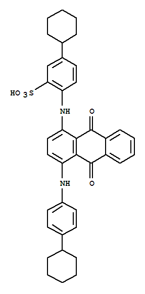 Benzenesulfonic acid,5-cyclohexyl-2-[[4-[(4-cyclohexylphenyl)amino]-9,10-dihydro-9,10-dioxo-1-anthracenyl]amino]-
