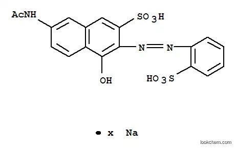 Molecular Structure of 83027-41-2 (7-acetamido-4-hydroxy-3-[(2-sulphophenyl)azo]naphthalene-2-sulphonic acid, sodium salt)