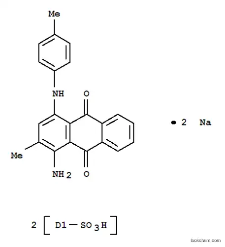 Molecular Structure of 83027-59-2 (disodium 5-amino-9,10-dihydro-6-methyl-8-[(4-methylsulphonatophenyl)amino]-9,10-dioxoanthracenesulphonate)