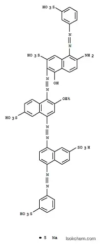 Molecular Structure of 83221-48-1 (pentasodium 5-[[6-amino-1-hydroxy-3-sulphonato-5-[(3-sulphonatophenyl)azo]-2-naphthyl]azo]-6-ethoxy-8-[[7-sulphonato-4-[(3-sulphonatophenyl)azo]naphthyl]azo]naphthalene-2-sulphonate)