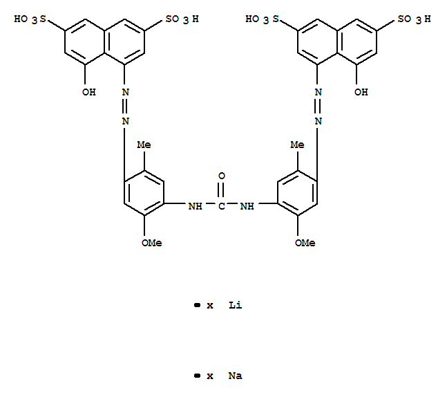 2,7-Naphthalenedisulfonicacid,4,4'-[carbonylbis[imino(5-methoxy-2-methyl-4,1-phenylene)azo]]bis[5-hydroxy-,lithium sodium salt (9CI)