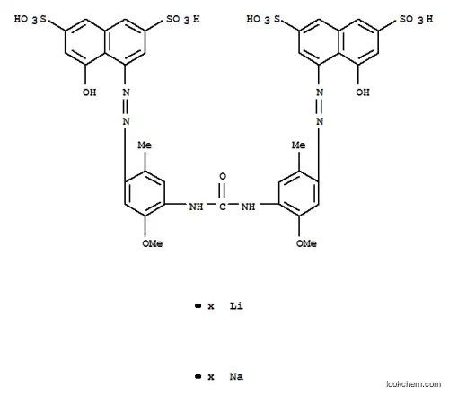 Molecular Structure of 83221-49-2 (2,7-Naphthalenedisulfonicacid,4,4'-[carbonylbis[imino(5-methoxy-2-methyl-4,1-phenylene)azo]]bis[5-hydroxy-,lithium sodium salt (9CI))