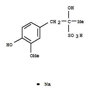 Benzeneethanesulfonicacid, a,4-dihydroxy-3-methoxy-a-methyl-, sodium salt (1:1)