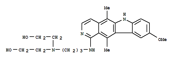 Ethanol,2,2'-[[3-[(9-methoxy-5,11-dimethyl-6H-pyrido[4,3-b]carbazol-1-yl)amino]propyl]imino]bis-(9CI)