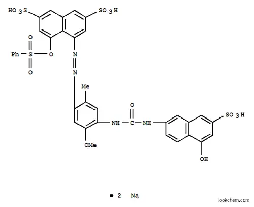 Molecular Structure of 83949-44-4 (disodium hydrogen 4-[[4-[[[(5-hydroxy-7-sulphonato-2-naphthyl)amino]carbonyl]amino]-5-methoxy-o-tolyl]azo]-5-[(phenylsulphonyl)oxy]naphthalene-2,7-disulphonate)