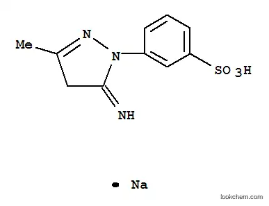 Molecular Structure of 83949-49-9 (sodium m-(4,5-dihydro-5-imino-3-methyl-1H-pyrazol-1-yl)benzenesulphonate)