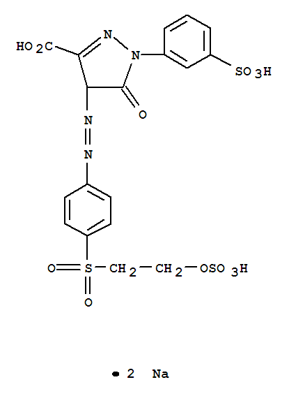 1H-Pyrazole-3-carboxylicacid,4,5-dihydro-5-oxo-4-[2-[4-[[2-(sulfooxy)ethyl]sulfonyl]phenyl]diazenyl]-1-(3-sulfophenyl)-,sodium salt (1:2)