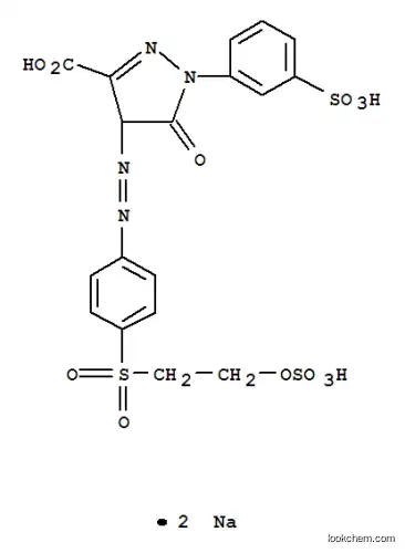 Molecular Structure of 84030-06-8 (disodium hydrogen 4,5-dihydro-5-oxo-4-[[4-[[2-(sulphonatooxy)ethyl]sulphonyl]phenyl]azo]-1-(3-sulphonatophenyl)-1H-pyrazole-3-carboxylate)