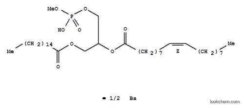 Molecular Structure of 84040-38-0 (9-Octadecenoic acid(9Z)-, 1-[[(hydroxymethoxyphosphinyl)oxy]methyl]-2-[(1-oxohexadecyl)oxy]ethylester, barium salt (2:1))