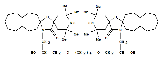 7-Oxa-3,20-diazadispiro[5.1.11.2]heneicosan-21-one,20-[2-hydroxy-3-[4-[2-hydroxy-3-(2,2,4,4-tetramethyl-21-oxo-7-oxa-3,20-diazadispiro[5.1.11.2]heneicos-20-yl)propoxy]butoxy]propyl]-2,2,4,4-tetramethy