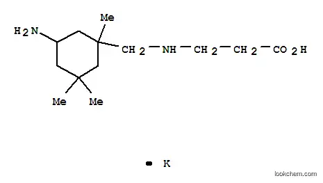Molecular Structure of 84540-26-1 (potassium N-[(5-amino-1,3,3-trimethylcyclohexyl)methyl]-beta-alaninate)