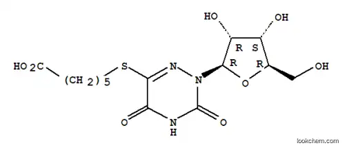 Molecular Structure of 84608-20-8 (6-[(5-carboxypentyl)sulfanyl]-2-pentofuranosyl-1,2,4-triazine-3,5(2H,4H)-dione)