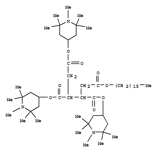 1,2,3,4-Butanetetracarboxylicacid, 1-hexadecyl 2,3,4-tris(1,2,2,6,6-pentamethyl-4-piperidinyl) ester