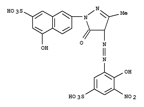 2-Naphthalenesulfonicacid,7-[4,5-dihydro-4-[2-(2-hydroxy-3-nitro-5-sulfophenyl)diazenyl]-3-methyl-5-oxo-1H-pyrazol-1-yl]-4-hydroxy-