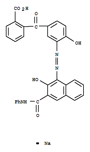 Benzoic acid,2-[4-hydroxy-3-[2-[2-hydroxy-3-[(phenylamino)carbonyl]-1-naphthalenyl]diazenyl]benzoyl]-,sodium salt (1:1)