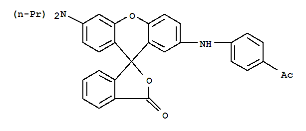 Spiro[isobenzofuran-1(3H),9'-[9H]xanthen]-3-one,2'-[(4-acetylphenyl)amino]-6'-(dipropylamino)-