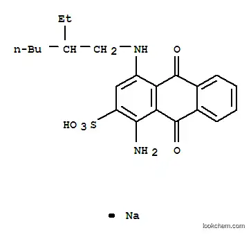 Molecular Structure of 85223-32-1 (sodium 1-amino-4-[(2-ethylhexyl)amino]-9,10-dihydro-9,10-dioxoanthracene-2-sulphonate)