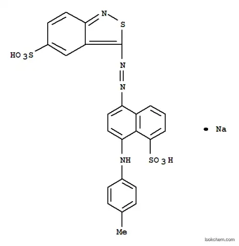 Molecular Structure of 85223-33-2 (sodium 3-[[4-[(o-tolyl)amino]-5-sulpho-1-naphthyl]azo]-2,1-benzisothiazole-5-sulphonate)