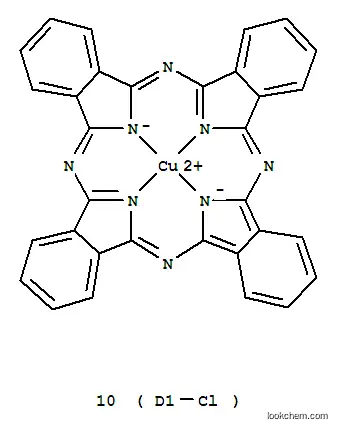 Molecular Structure of 85237-49-6 (Copper,[decachloro-29H,31H-phthalocyaninato(2-)-N29,N30,N31,N32]- (9CI))