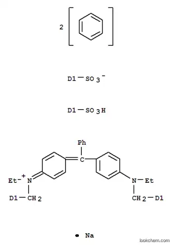 Molecular Structure of 85353-70-4 (hydrogen (ethyl)[4-[alpha-[4-[ethyl(sulphonatobenzyl)amino]phenyl]benzylidene]cyclohexa-2,5-dien-1-ylidene](sulphonatobenzyl)ammonium, sodium salt)