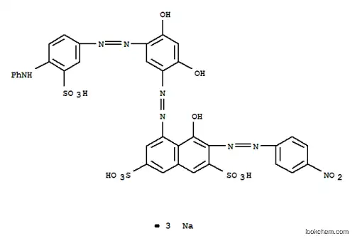 Molecular Structure of 85631-82-9 (trisodium 5-[[2,4-dihydroxy-5-[[4-(phenylamino)-3-sulphonatophenyl]azo]phenyl]azo]-4-hydroxy-3-[(4-nitrophenyl)azo]naphthalene-2,7-disulphonate)