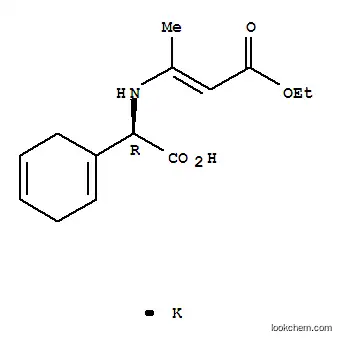Molecular Structure of 85896-06-6 ((R)-(+)-ALPHA-[(3-METHOXY-1-METHYL-3-OXO-1-PROPENYL)AMINO]-1,4-CYCLOHEXADIENE-1-ACETIC ACID, SODIUM SALT)