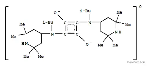 Molecular Structure of 85909-45-1 (2,4-bis[isobutyl(2,2,6,6-tetramethyl-4-piperidyl)amino]-1,3-dioxidocyclobutenediylium)