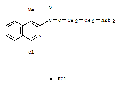 3-ISOQUINOLINECARBOXYLIC ACID,1-CHLORO-4-METHYL-,2-(DIETHYLAMINO)ETHYL ESTER,HCL