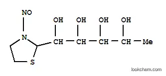 Molecular Structure of 92134-95-7 (1-deoxy-5-C-(3-nitroso-1,3-thiazolidin-2-yl)pentitol)