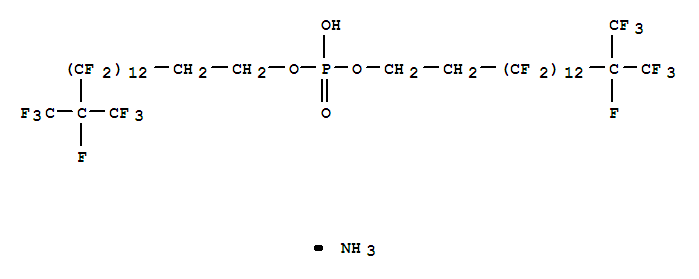 1-Hexadecanol,3,3,4,4,5,5,6,6,7,7,8,8,9,9,10,10,11,11,12,12,13,13,14,14,15,16,16,16-octacosafluoro-15-(trifluoromethyl)-,hydrogen phosphate, ammonium salt (9CI)