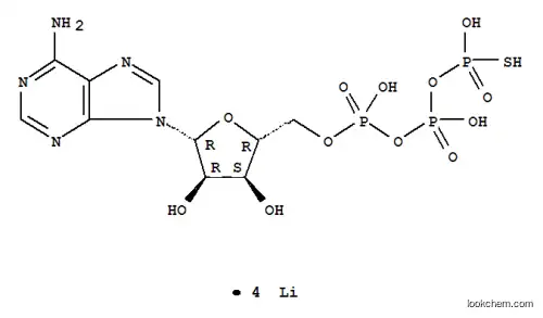 Molecular Structure of 93839-89-5 (ADENOSINE 5'-O-(3-THIOTRIPHOSPHATE), TETRALITHIUM SALT)