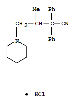 1-Piperidinebutanenitrile,b-methyl-a,a-diphenyl-, hydrochloride (1:1)