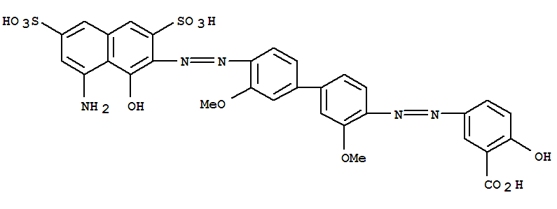 Benzoic acid,5-[2-[4'-[2-(8-amino-1-hydroxy-3,6-disulfo-2-naphthalenyl)diazenyl]-3,3'-dimethoxy[1,1'-biphenyl]-4-yl]diazenyl]-2-hydroxy-