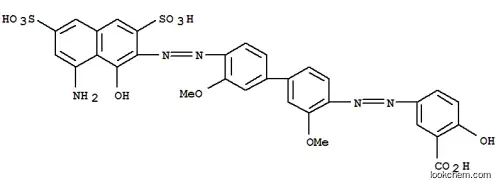 Molecular Structure of 93964-57-9 (5-[[4'-[(8-amino-1-hydroxy-3,6-disulpho-2-naphthyl)azo]-3,3'-dimethoxy[1,1'-biphenyl]-4-yl]azo]salicylic acid)