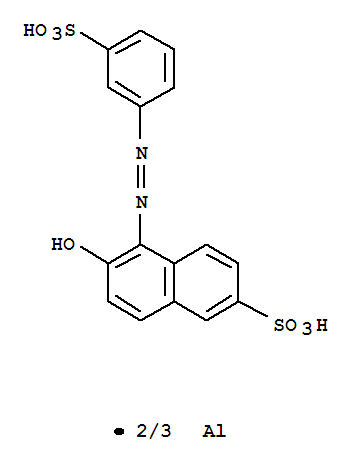 2-Naphthalenesulfonicacid, 6-hydroxy-5-[2-(3-sulfophenyl)diazenyl]-, aluminum salt (3:2)