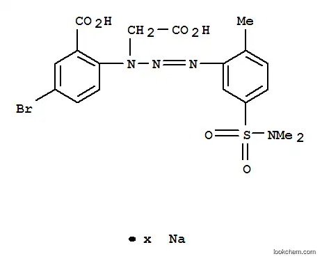 Molecular Structure of 94109-84-9 (5-bromo-2-[1-(carboxymethyl)-3-[5-[(dimethylamino)sulphonyl]-2-tolyl]triazen-2-yl]benzoic acid, sodium salt)