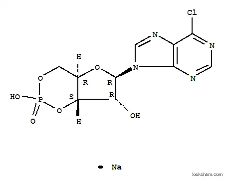 Molecular Structure of 94200-58-5 (6-CHLOROPURINE RIBOSIDE-3',5'-CYCLIC MONOPHOSPHATE SODIUM SALT)