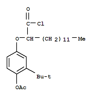 Tetradecanoyl chloride,2-[4-(acetyloxy)-3-(1,1-dimethylethyl)phenoxy]-
