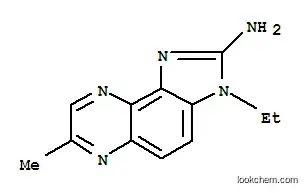 Molecular Structure of 99601-30-6 (3-ethyl-7-methyl-3H-imidazo[4,5-f]quinoxalin-2-amine)