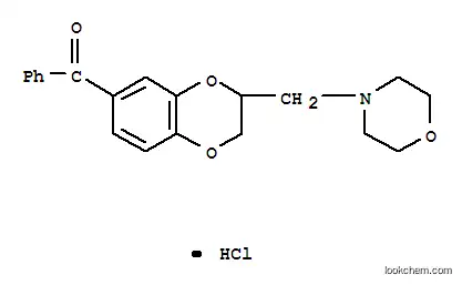 Molecular Structure of 100022-13-7 (4-[(7-benzoyl-2,3-dihydro-1,4-benzodioxin-2-yl)methyl]morpholin-4-ium chloride)