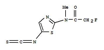 Molecular Structure of 10016-19-0 (Acetamide,2-fluoro-N-(5-isothiocyanato-2-thiazolyl)-N-methyl-)