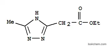 Molecular Structure of 100187-10-8 (Ethyl 2-(5-methyl-4H-1,2,4-triazol-3-yl)acetate)